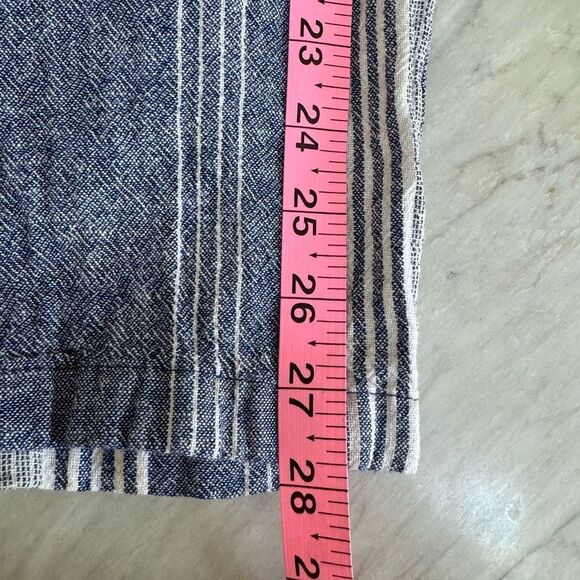Old Navy Linen Blend Striped Drawstring Pants Sz M - Picture 6 of 6